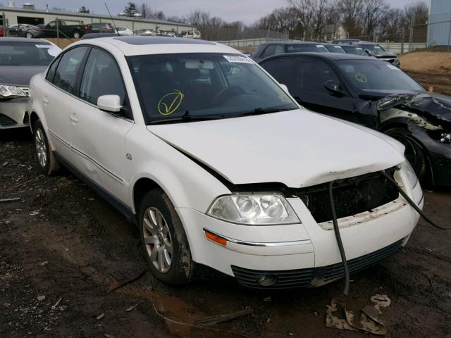 WVWPD63B93P183820 - 2003 VOLKSWAGEN PASSAT GLS WHITE photo 1