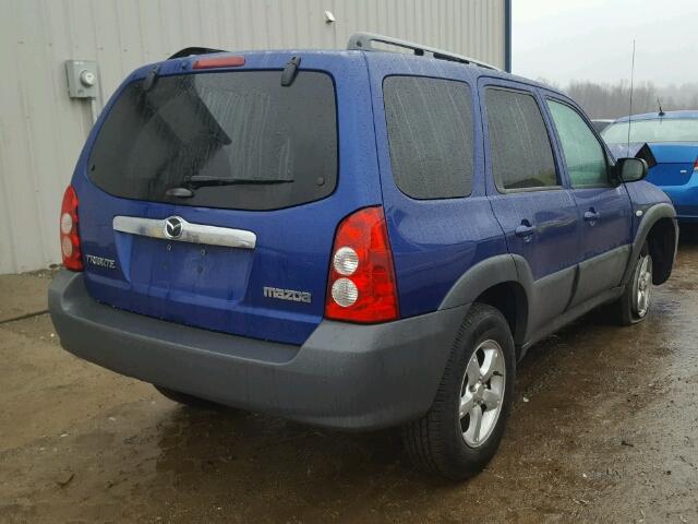 4F2YZ02Z35KM50368 - 2005 MAZDA TRIBUTE I BLUE photo 4