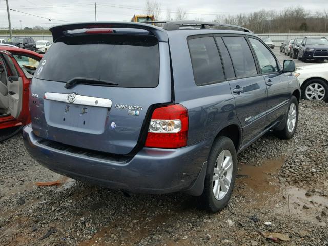 JTEEW21A760032486 - 2006 TOYOTA HIGHLANDER BLUE photo 4