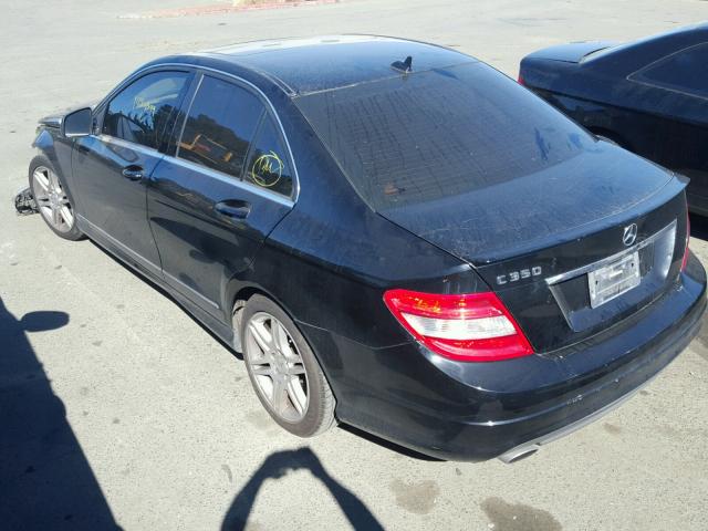 WDDGF56X68R019177 - 2008 MERCEDES-BENZ C 350 BLACK photo 3