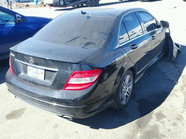 WDDGF56X68R019177 - 2008 MERCEDES-BENZ C 350 BLACK photo 4