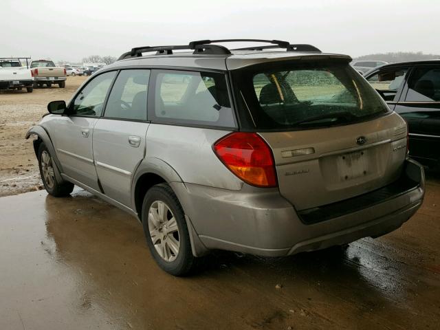 4S4BP62C357341143 - 2005 SUBARU LEGACY OUT SILVER photo 3