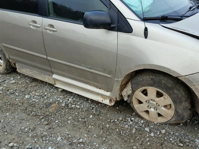 5TDZA23C46S564231 - 2006 TOYOTA SIENNA GOLD photo 9