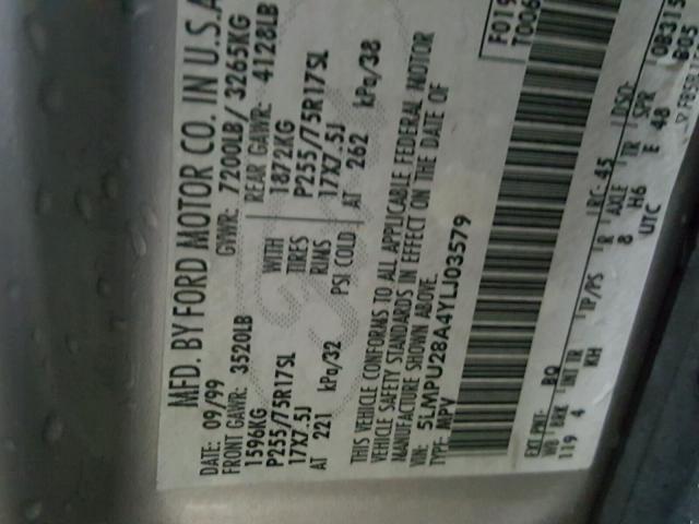 5LMPU28A4YLJ03579 - 2000 LINCOLN NAVIGATOR 米色 照片 10