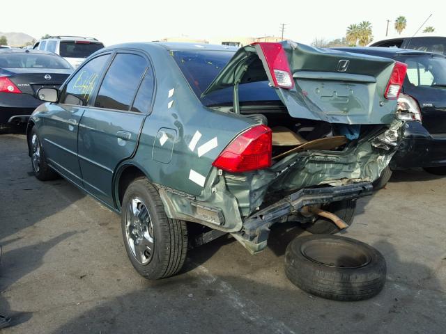 2HGES16564H619388 - 2004 HONDA CIVIC LX GREEN photo 3