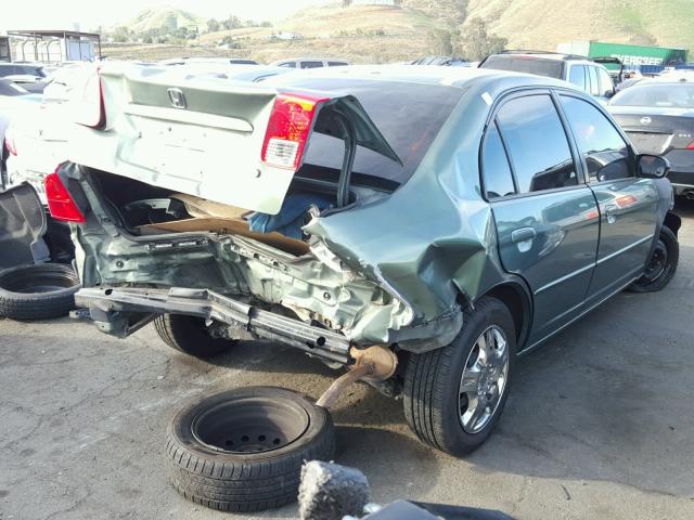 2HGES16564H619388 - 2004 HONDA CIVIC LX GREEN photo 4