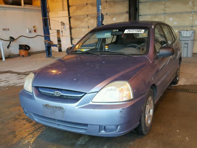 KNADC165246207099 - 2004 KIA RIO CINCO BLUE photo 2