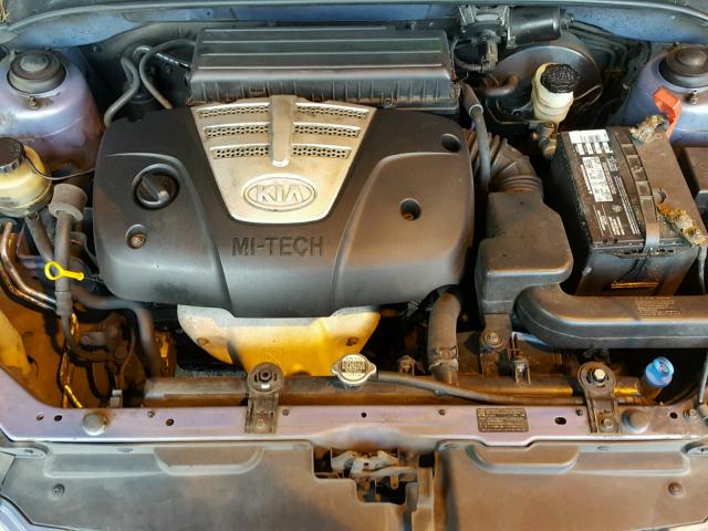 KNADC165246207099 - 2004 KIA RIO CINCO BLUE photo 7