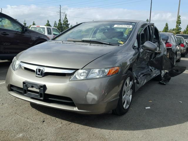 2HGFA16527H310545 - 2007 HONDA CIVIC LX GRAY photo 2