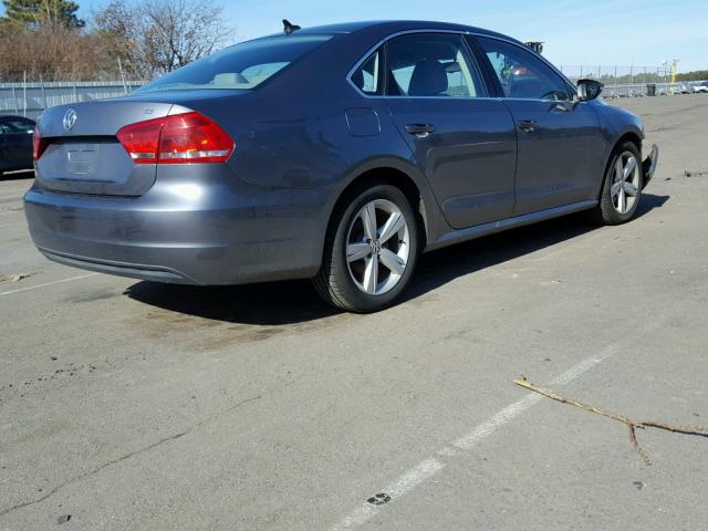 1VWBP7A3XCC065654 - 2012 VOLKSWAGEN PASSAT SE GRAY photo 4