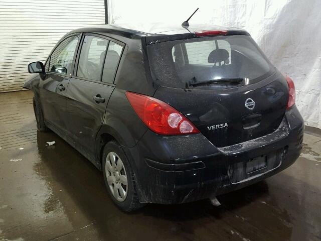 3N1BC13E79L468937 - 2009 NISSAN VERSA S BLACK photo 3