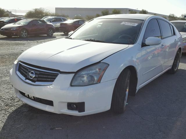 1N4BA41E87C847158 - 2007 NISSAN MAXIMA SE WHITE photo 2