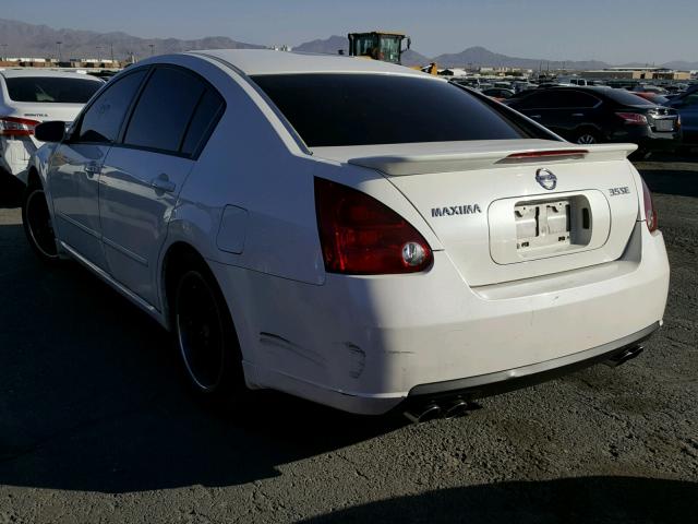 1N4BA41E87C847158 - 2007 NISSAN MAXIMA SE WHITE photo 3