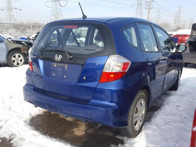 JHMGE88239C000752 - 2009 HONDA FIT BLUE photo 4