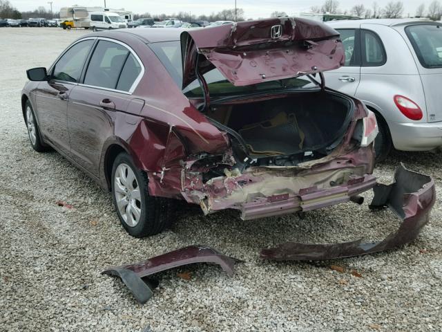 1HGCP26829A115841 - 2009 HONDA ACCORD EXL BURGUNDY photo 3