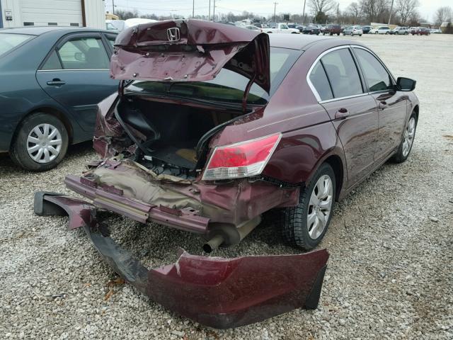 1HGCP26829A115841 - 2009 HONDA ACCORD EXL BURGUNDY photo 4