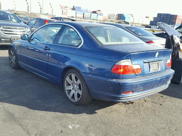 WBABN33483PG61667 - 2003 BMW 325 CI BLUE photo 3