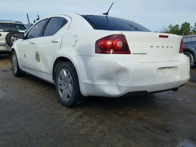 1B3BD4FB1BN587975 - 2011 DODGE AVENGER EX WHITE photo 3