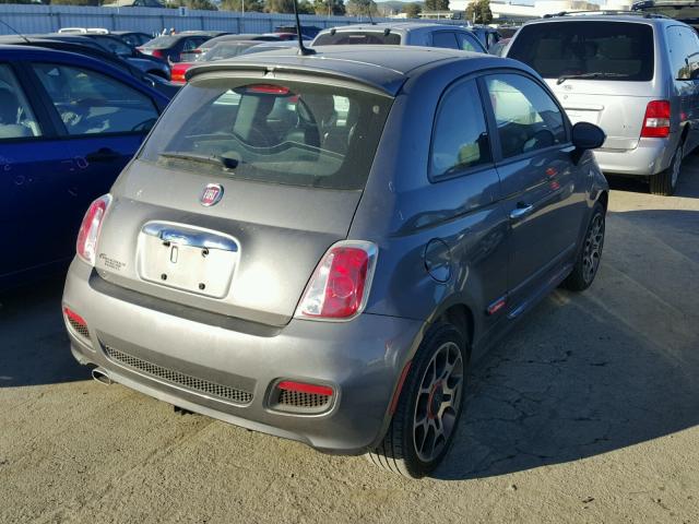 3C3CFFBR1CT119522 - 2012 FIAT 500 SPORT GRAY photo 4