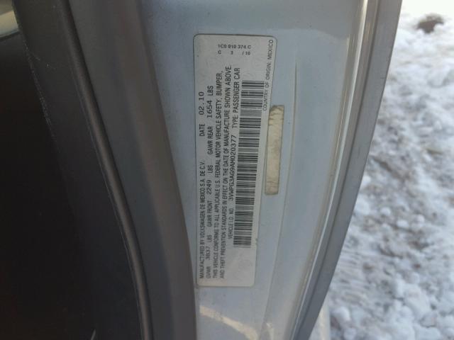 3VWPG3AG9AM020377 - 2010 VOLKSWAGEN NEW BEETLE 蓝色 照片 10