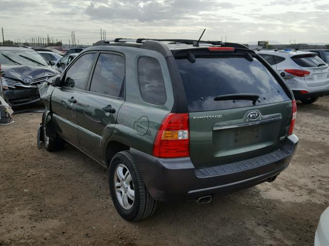 KNDJF723177361094 - 2007 KIA SPORTAGE E GREEN photo 3