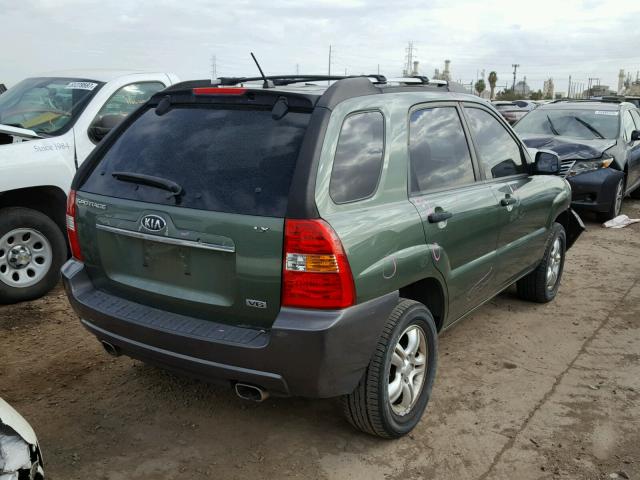 KNDJF723177361094 - 2007 KIA SPORTAGE E GREEN photo 4