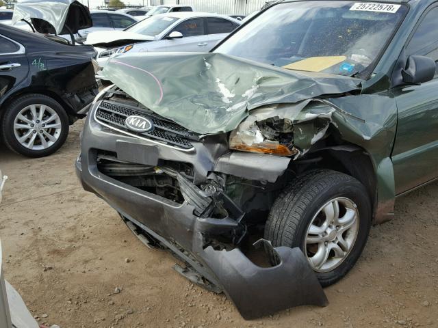 KNDJF723177361094 - 2007 KIA SPORTAGE E GREEN photo 9