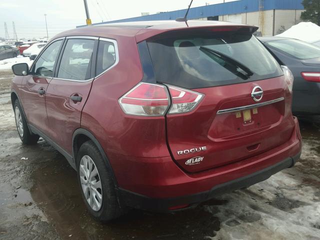 JN8AT2MT1GW021110 - 2016 NISSAN ROGUE S RED photo 3