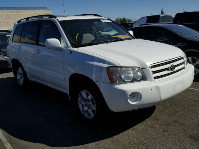 JTEHF21A620057757 - 2002 TOYOTA HIGHLANDER WHITE photo 1