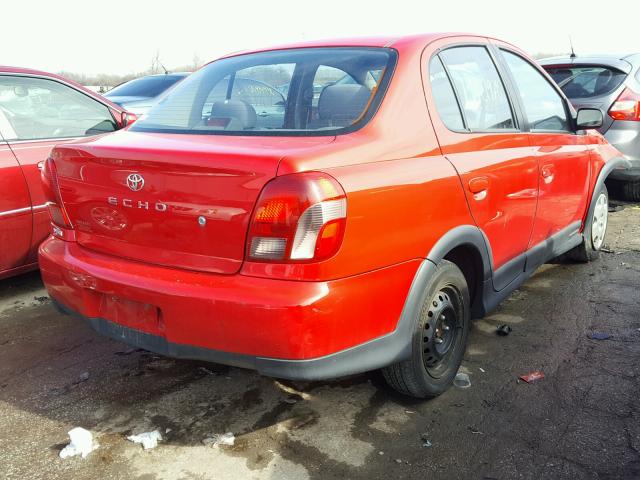 JTDBT1235Y0070716 - 2000 TOYOTA ECHO RED photo 4