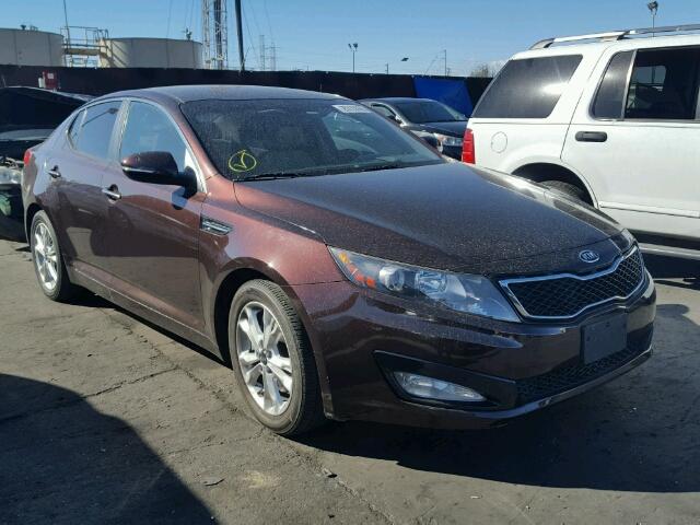 KNAGN4A64B5123586 - 2011 KIA OPTIMA EX MAROON photo 1