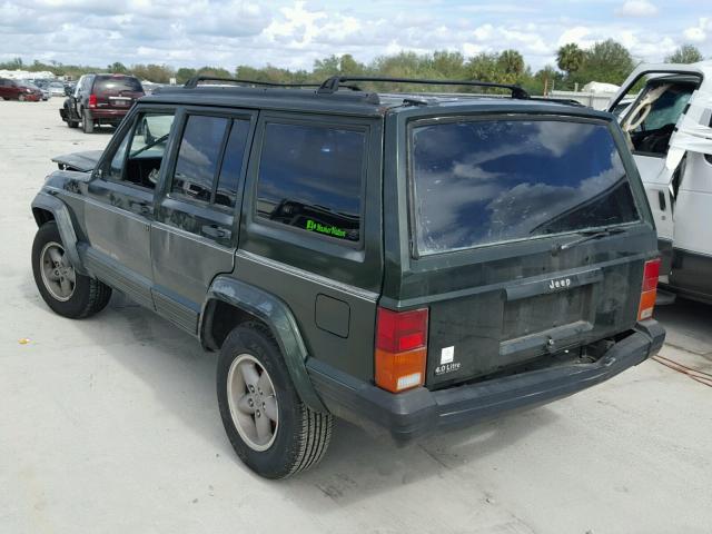 1J4FT68S3TL263767 - 1996 JEEP CHEROKEE S GREEN photo 3