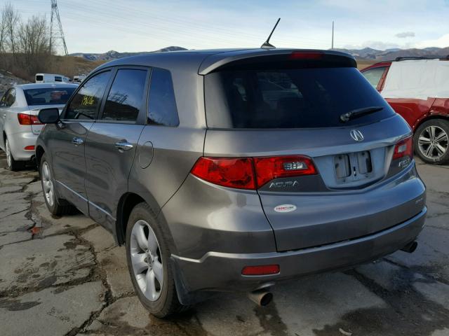 5J8TB182X8A000064 - 2008 ACURA RDX GRAY photo 3