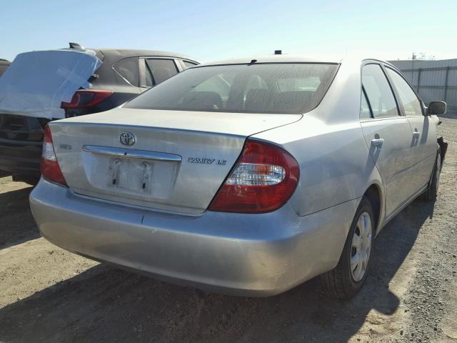 JTDBE30KX30171291 - 2003 TOYOTA CAMRY LE SILVER photo 4