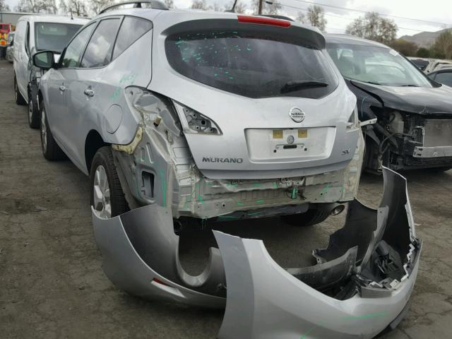 JN8AZ1MU2DW210765 - 2013 NISSAN MURANO S SILVER photo 3