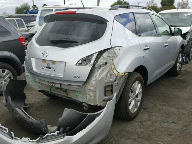 JN8AZ1MU2DW210765 - 2013 NISSAN MURANO S SILVER photo 4