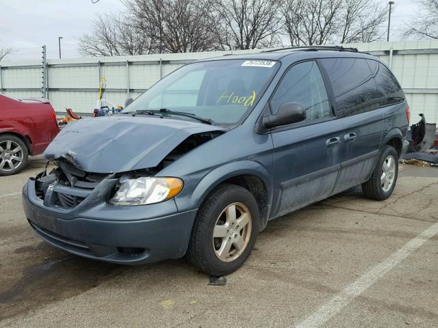 1D4GP45R26B659710 - 2006 DODGE CARAVAN SX BLUE photo 2