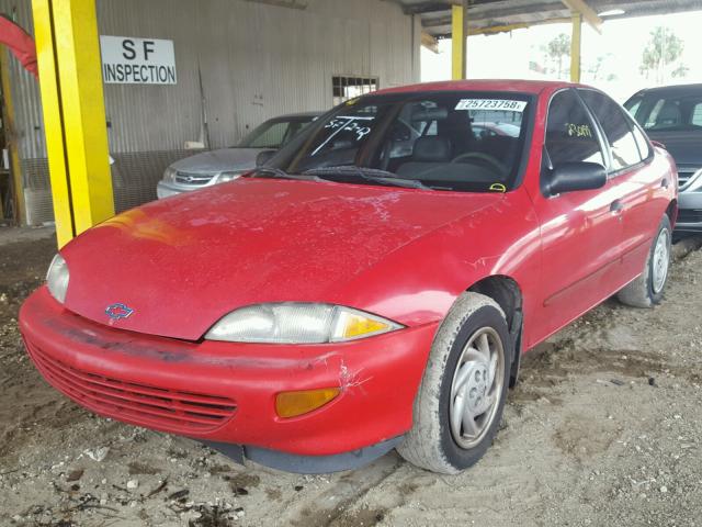 1G1JC5247X7311976 - 1999 CHEVROLET CAVALIER RED photo 2