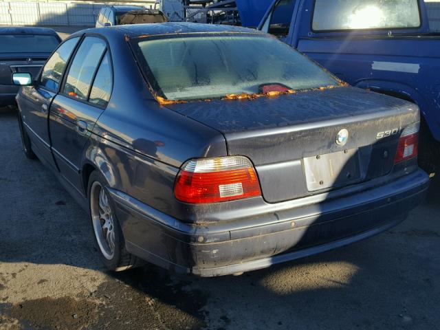 WBADT63402CH86670 - 2002 BMW 530 I AUTO BLUE photo 3