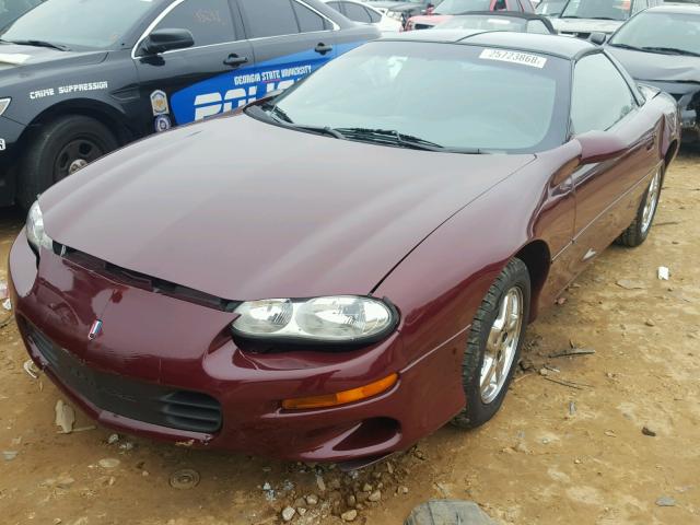 2G1FP22K512113841 - 2001 CHEVROLET CAMARO BURGUNDY photo 2