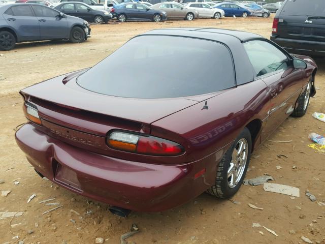 2G1FP22K512113841 - 2001 CHEVROLET CAMARO BURGUNDY photo 4