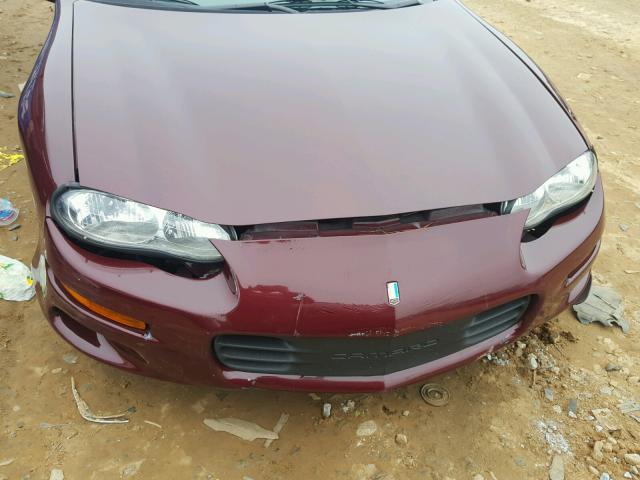 2G1FP22K512113841 - 2001 CHEVROLET CAMARO BURGUNDY photo 9