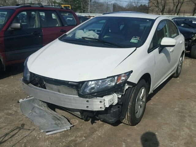 2HGFB2F57EH548486 - 2014 HONDA CIVIC LX WHITE photo 2