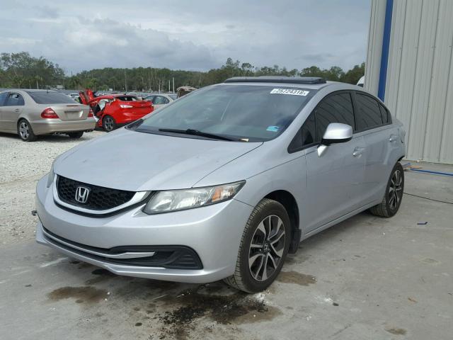 19XFB2F81DE029775 - 2013 HONDA CIVIC EX SILVER photo 2