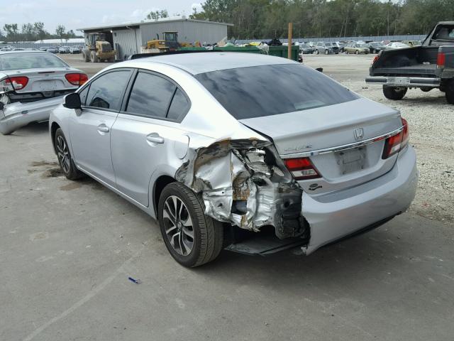 19XFB2F81DE029775 - 2013 HONDA CIVIC EX ვერცხლისფერი ფოტო 3