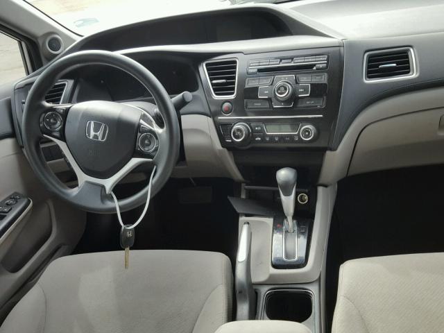 19XFB2F81DE029775 - 2013 HONDA CIVIC EX ვერცხლისფერი ფოტო 9