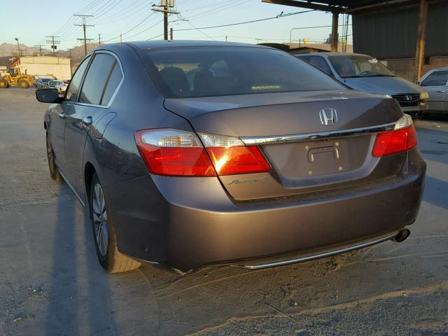 1HGCR2F30EA071976 - 2014 HONDA ACCORD LX GRAY photo 3