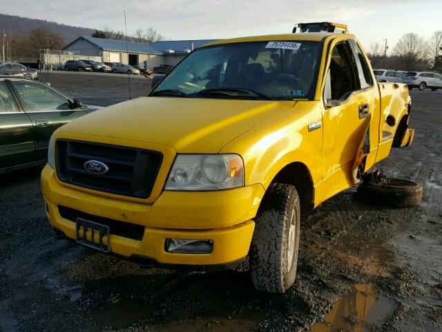 1FTRF04W44KD60595 - 2004 FORD F150 YELLOW photo 2