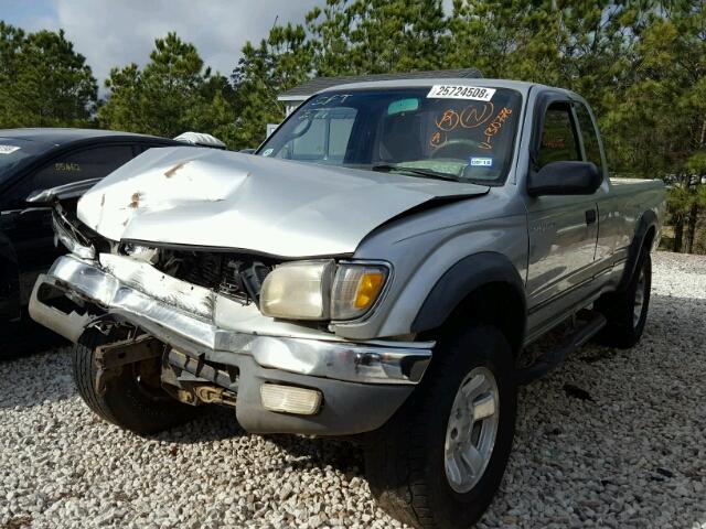 5TESM92N02Z130776 - 2002 TOYOTA TACOMA XTR SILVER photo 2