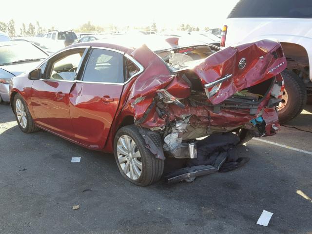 1G4PP5SK2F4144670 - 2015 BUICK VERANO RED photo 3